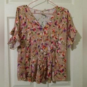 Dolan beige floral top